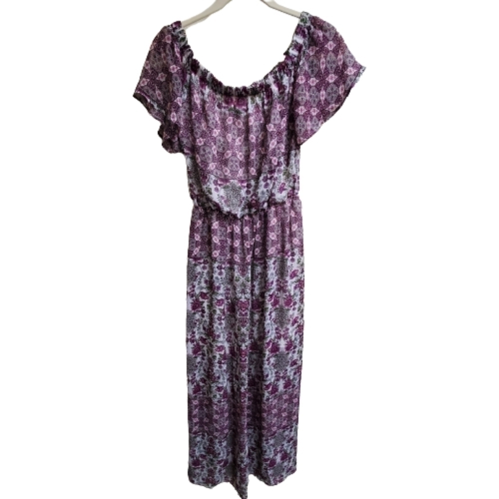 Charming Charlie off the Shoulder Floral Maxi‎ Dress S